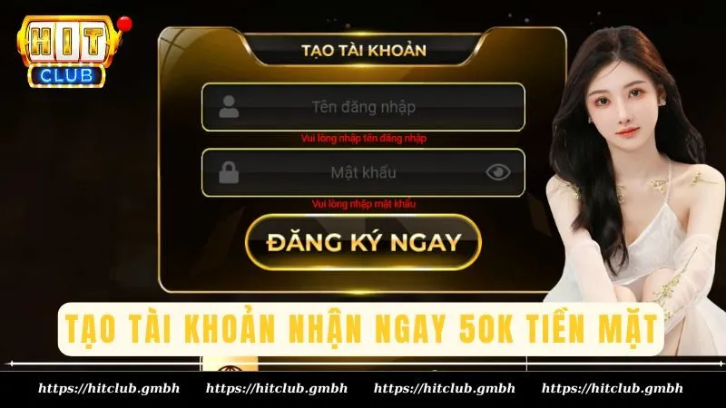 Thao tác tạo tài khoản nhận ngay 50K tiền mặt Thao tác tạo tài khoản nhận ngay 50K tiền mặt