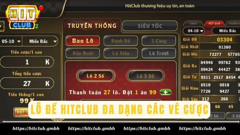 Hitclub cung cấp đầy đủ những vé cược lô đề hot nhất thị trường Hitclub cung cấp đầy đủ những vé cược lô đề hot nhất thị trường